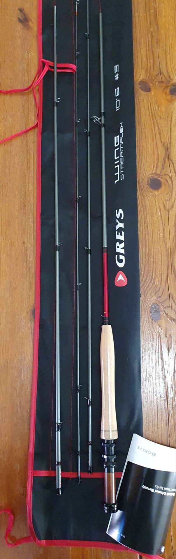 GREYS- WING STREAMFLEX-FLY ROD- WING 10'6 FT 3# LINE-4PC